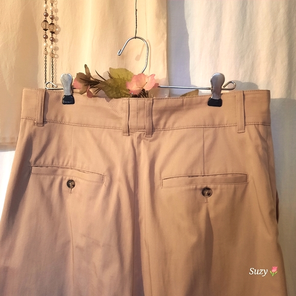 CLUB MONACO Cuffed Ankle Crop High Rise Beige Wide Legs - Picture 4 of 12